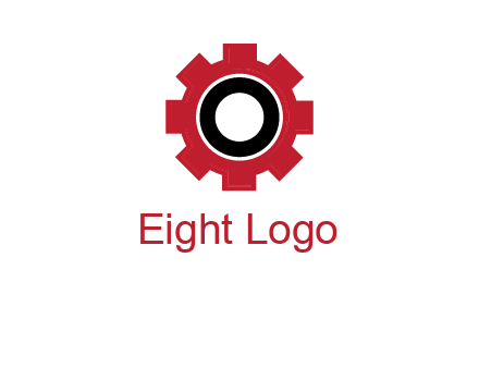 Letter o inside the gear logo