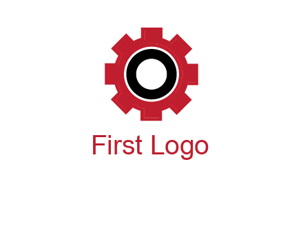 Letter o inside the gear logo