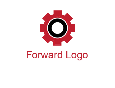 Letter o inside the gear logo