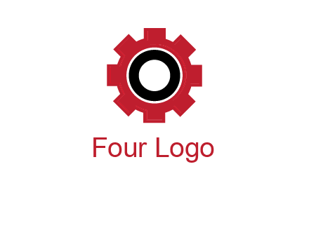 Letter o inside the gear logo
