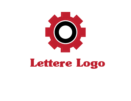 Letter o inside the gear logo