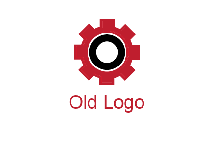 Letter o inside the gear logo