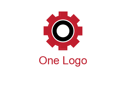 Letter o inside the gear logo