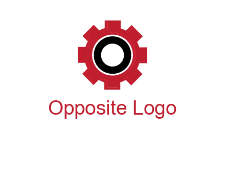 Letter o inside the gear logo