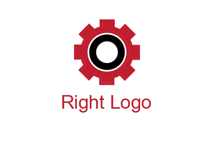 Letter o inside the gear logo