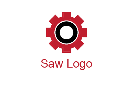 Letter o inside the gear logo