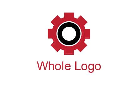 Letter o inside the gear logo
