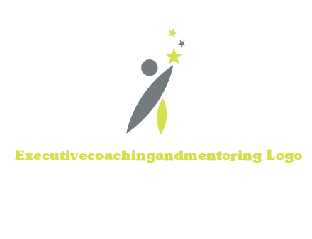 abstract person touching the star icon