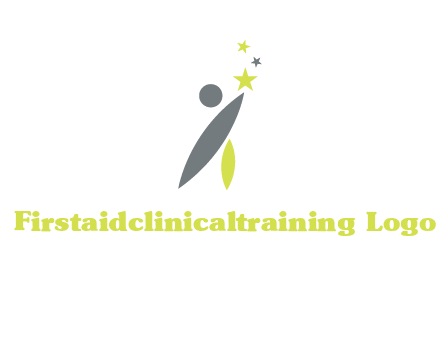 abstract person touching the star icon