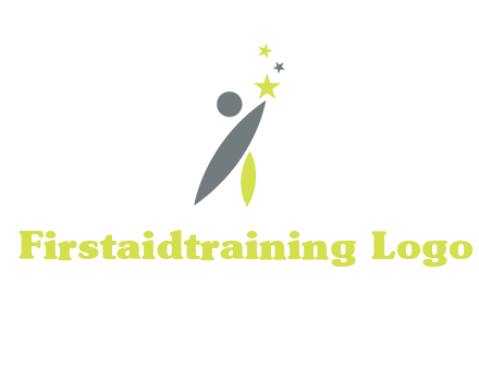 abstract person touching the star icon
