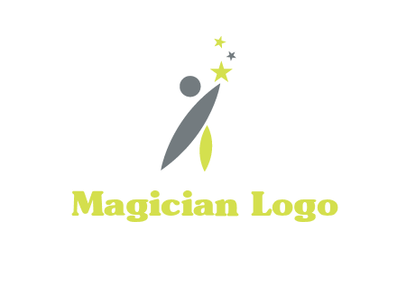 abstract person touching the star icon