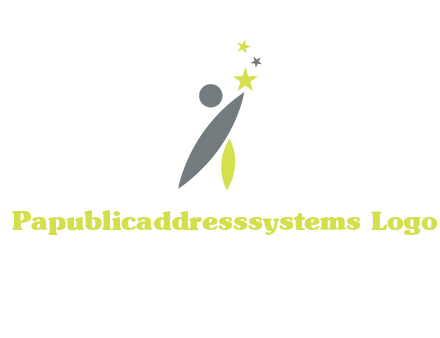 abstract person touching the star icon