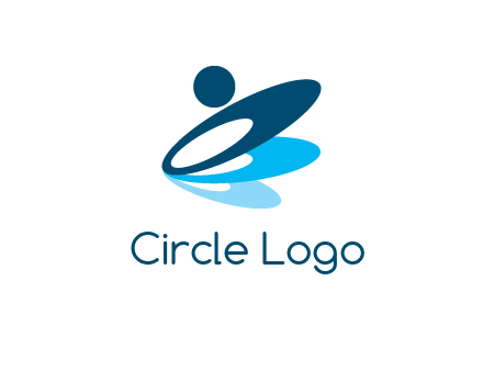 three circles with abstract person symbol