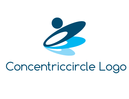 three circles with abstract person symbol