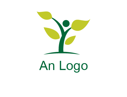 abstract tree with person symbol
