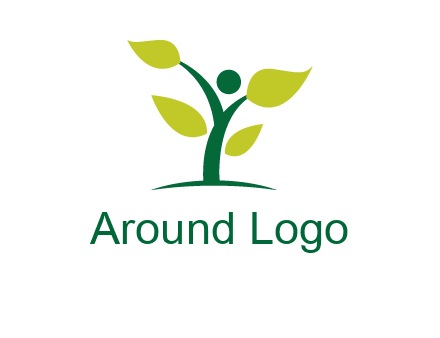 abstract tree with person symbol