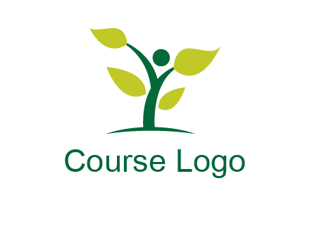 abstract tree with person symbol