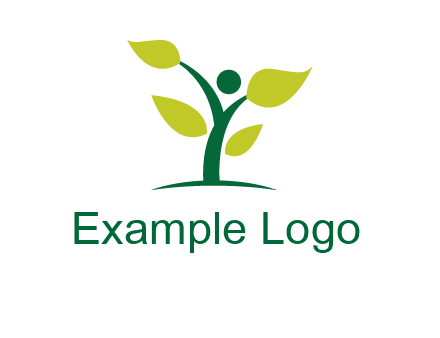 abstract tree with person symbol