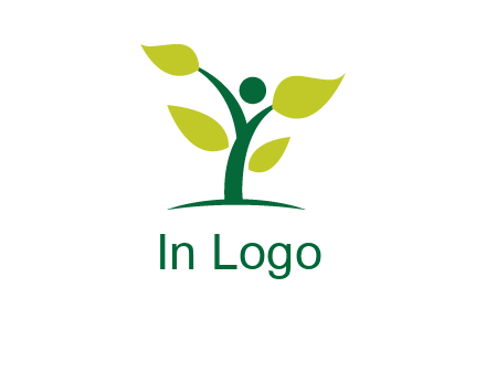 abstract tree with person symbol