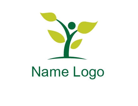 abstract tree with person symbol