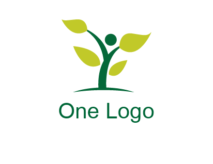abstract tree with person symbol