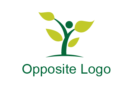 abstract tree with person symbol
