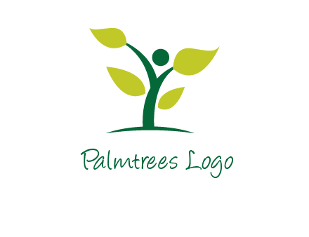 abstract tree with person symbol
