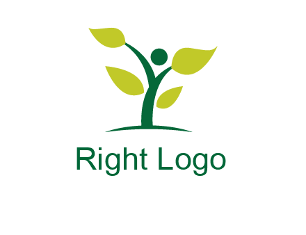 abstract tree with person symbol