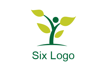 abstract tree with person symbol