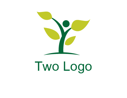 abstract tree with person symbol