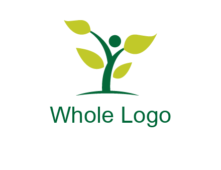 abstract tree with person symbol
