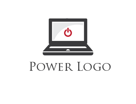 power button inside the laptop icon