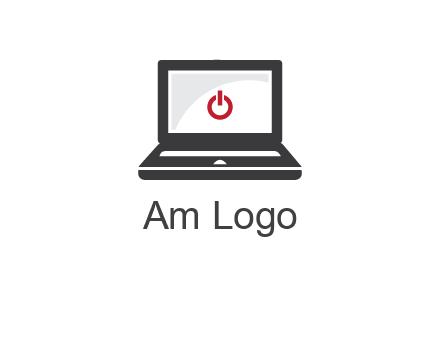 power button inside the laptop icon