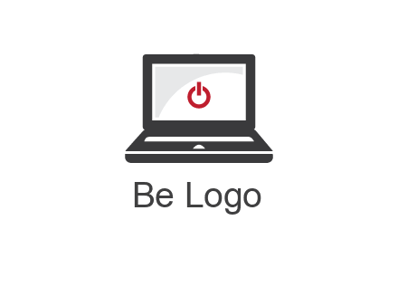 power button inside the laptop icon