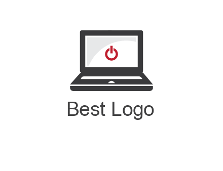 power button inside the laptop icon