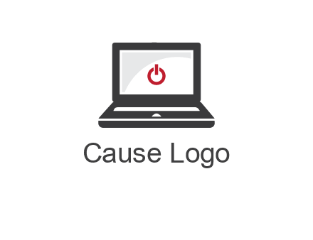 power button inside the laptop icon