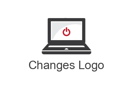 power button inside the laptop icon