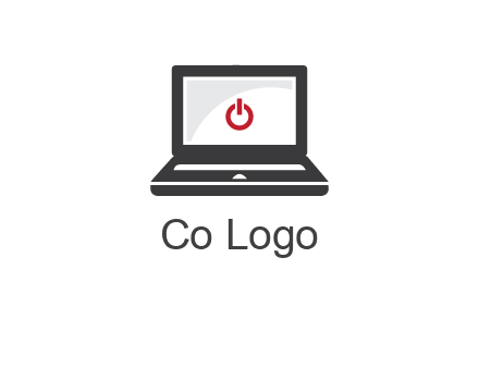 power button inside the laptop icon