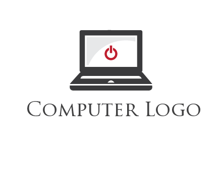 power button inside the laptop icon