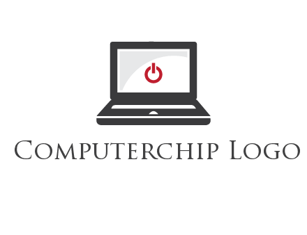 power button inside the laptop icon
