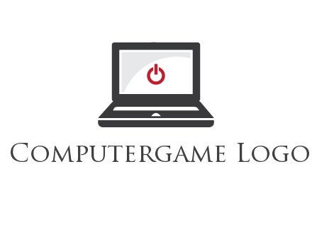 power button inside the laptop icon