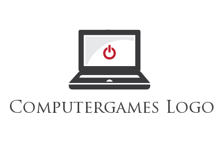 power button inside the laptop icon