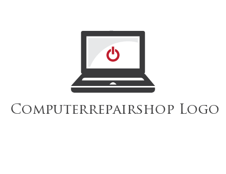 power button inside the laptop icon