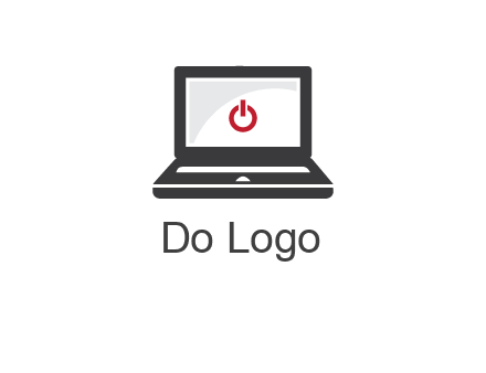 power button inside the laptop icon