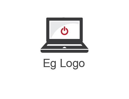 power button inside the laptop icon