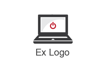 power button inside the laptop icon