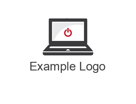 power button inside the laptop icon