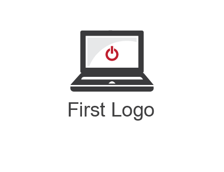 power button inside the laptop icon
