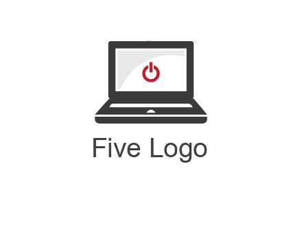 power button inside the laptop icon