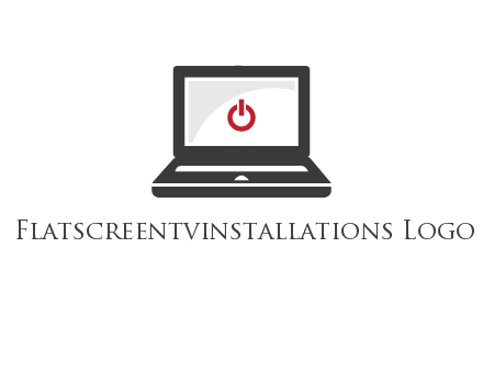 power button inside the laptop icon